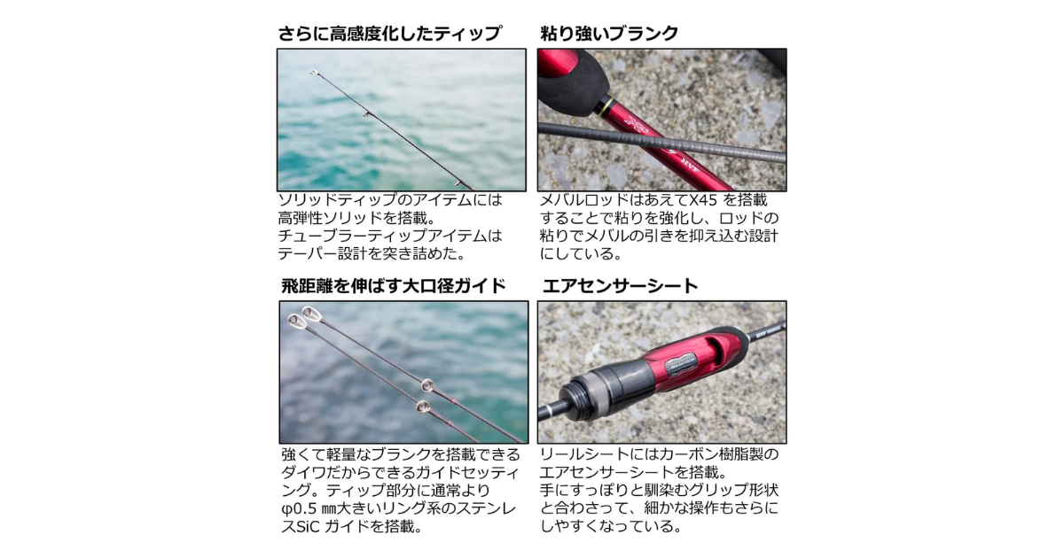 ダイワ 月下美人 MX・N 78ML-T・N ブラックの商品説明画像